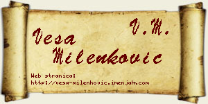 Vesa Milenković vizit kartica